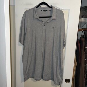 Travis Mathew Light Gray Polo Golf Shirt